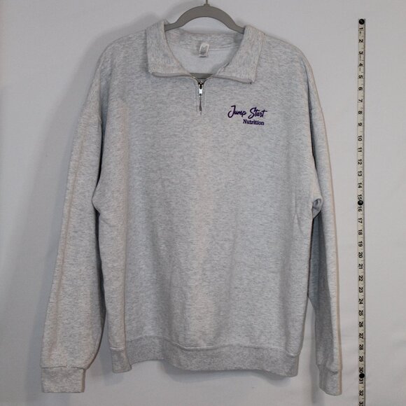 Jerzees Jackets & Blazers - Jerzees Nublend gray soft lined partial zippered front sweatshirt XL